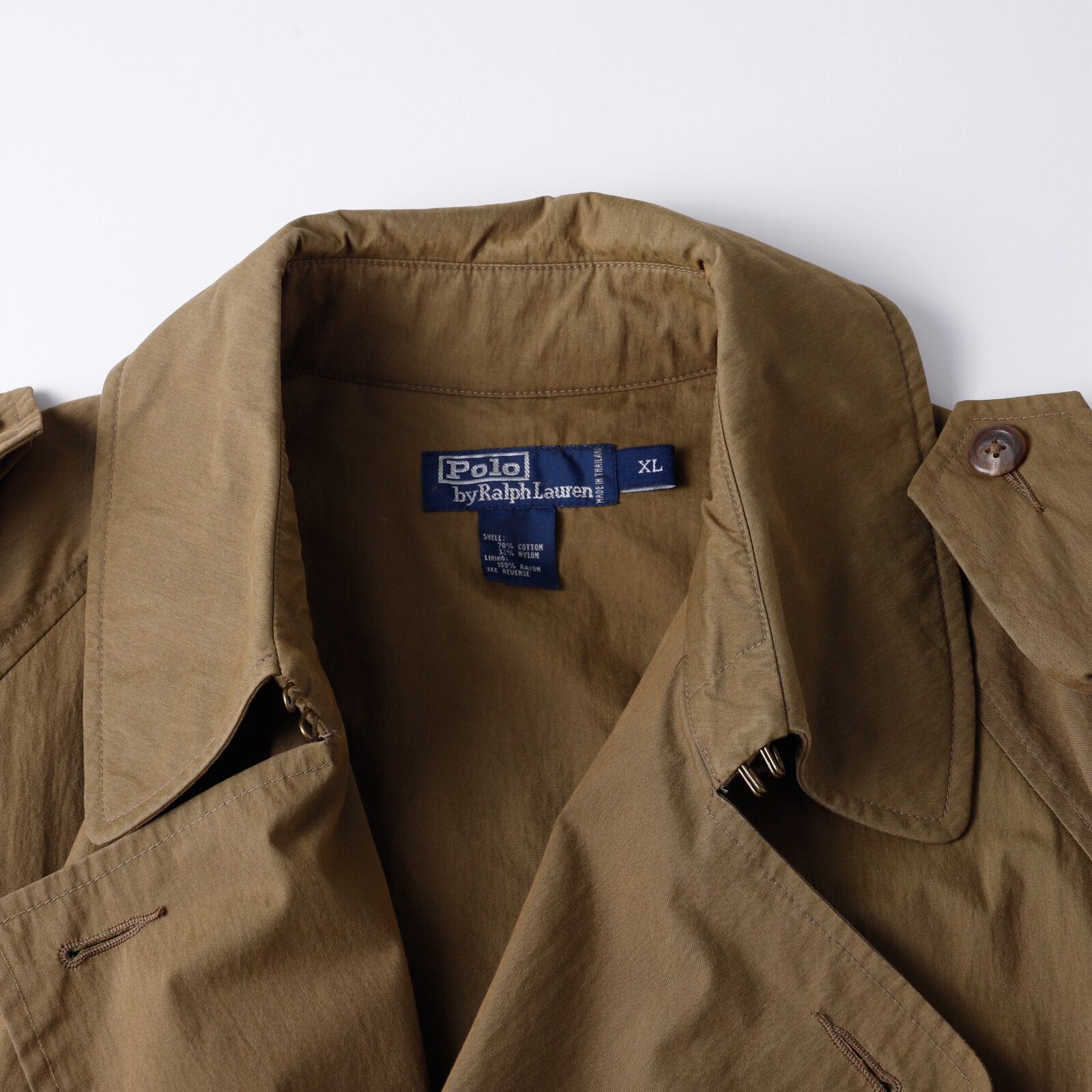 極美品】Ralph Lauren Single Raglan sleeves trench coat ／ラルフ