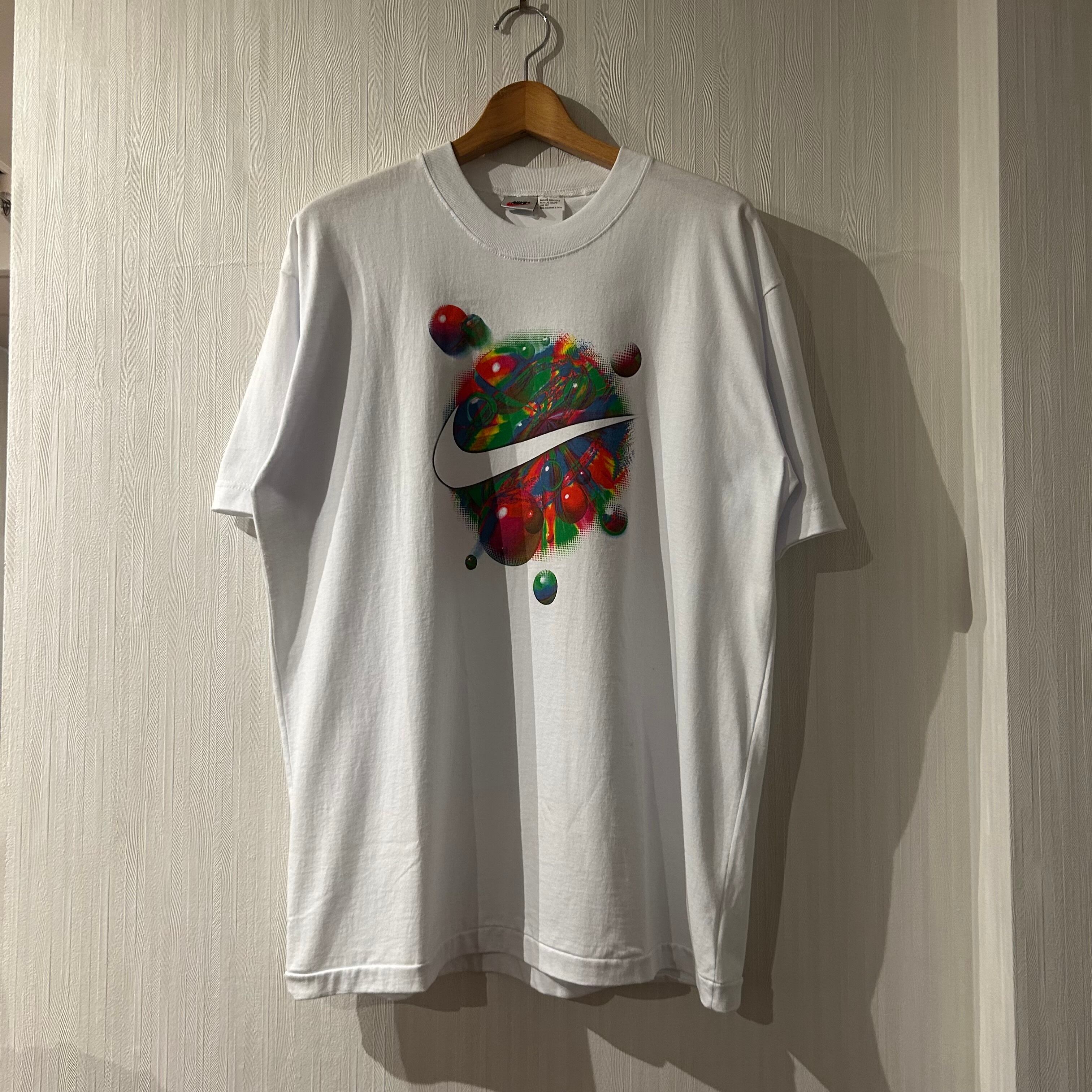 "DEAD STOCK" 1990s NIKE Geometry Design Printed T-shirt