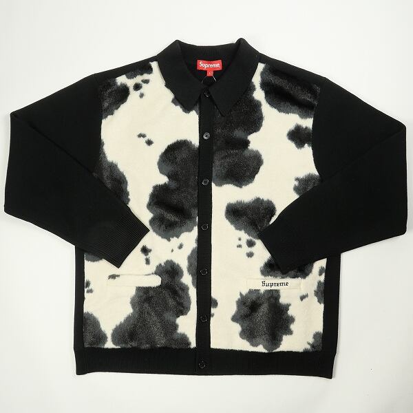 Supreme Cow Print Cardigan 21AW Lサイズ 黒 - ジャンパー/ブルゾン