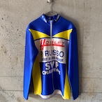 Blue and yellow cycling jersey
