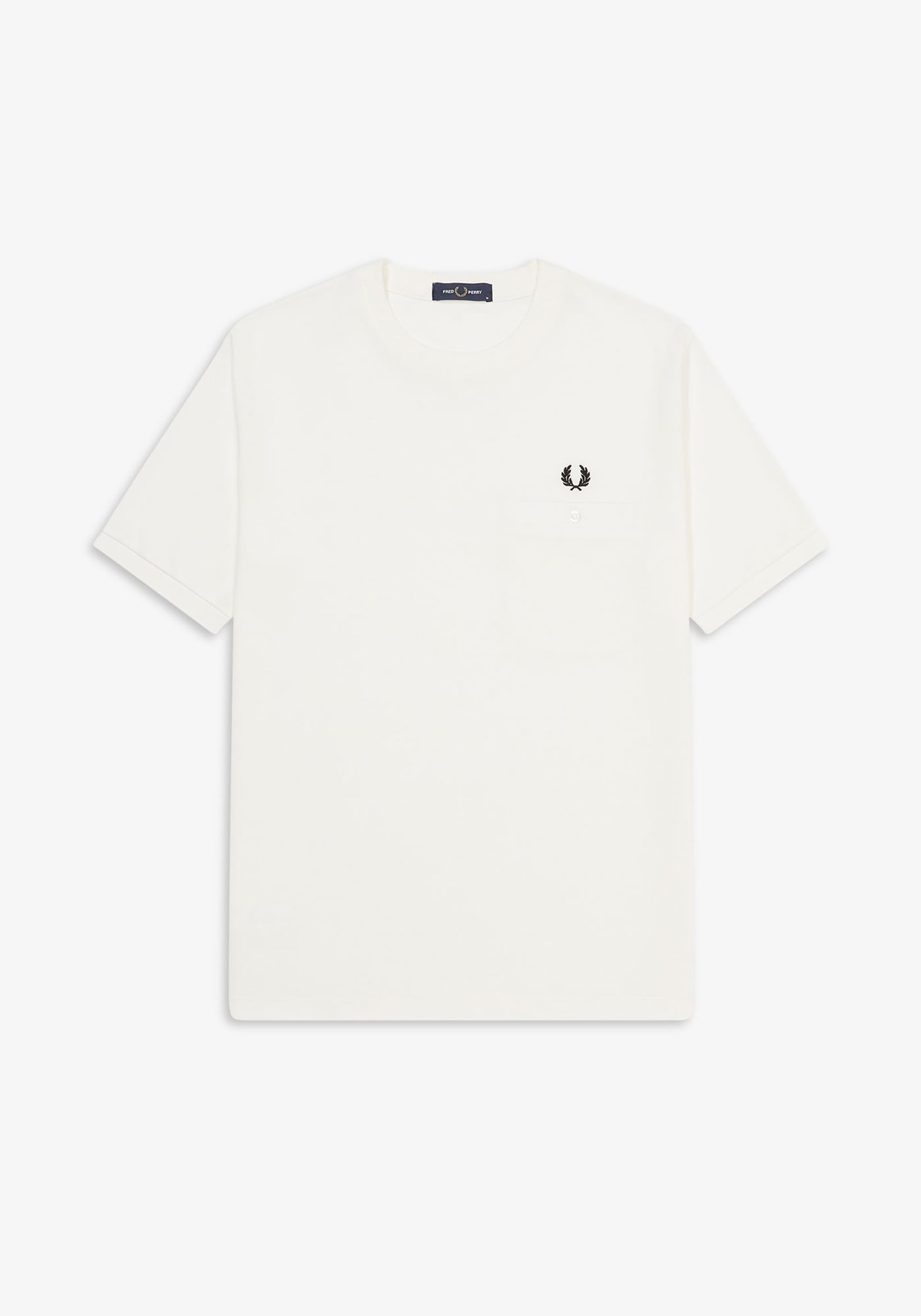 FRED PERRY (フレッドペリー) Pocket Detail Pique Shirt ピケTシャツ ホワイト M8531