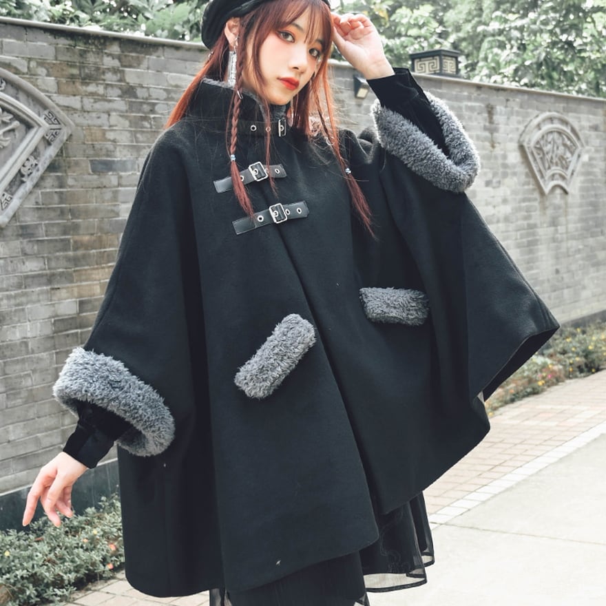 中華ゴシック 古怪舎 山海経 サブカル系 コート 羽織り ボア 病み