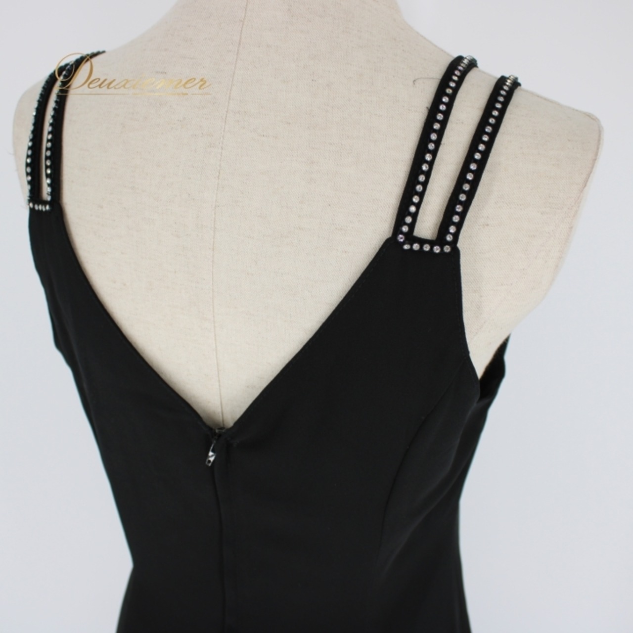 社交ダンス 衣装 スタンダード ドレス ワンピース レッスンウェア パーティドレス Sanline サンリーヌ 黒 無地 シンプル ラインストーン ブラック系 クラシック おしゃれ 可愛い エレガント フォーマル ステージ 舞台 日本製 謝恩会 発表会 ダンス発表会 特別な日 柔らかい 着心地良い シルエット 美しい レディース 体型カバー 丈長 シンプルドレス