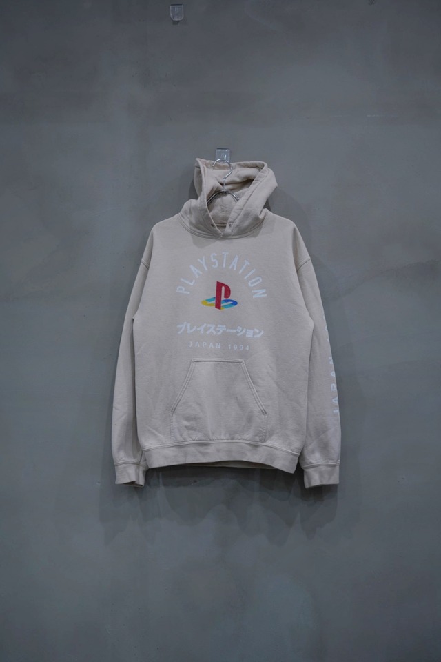 90s PLAY STATION hooded parka beige