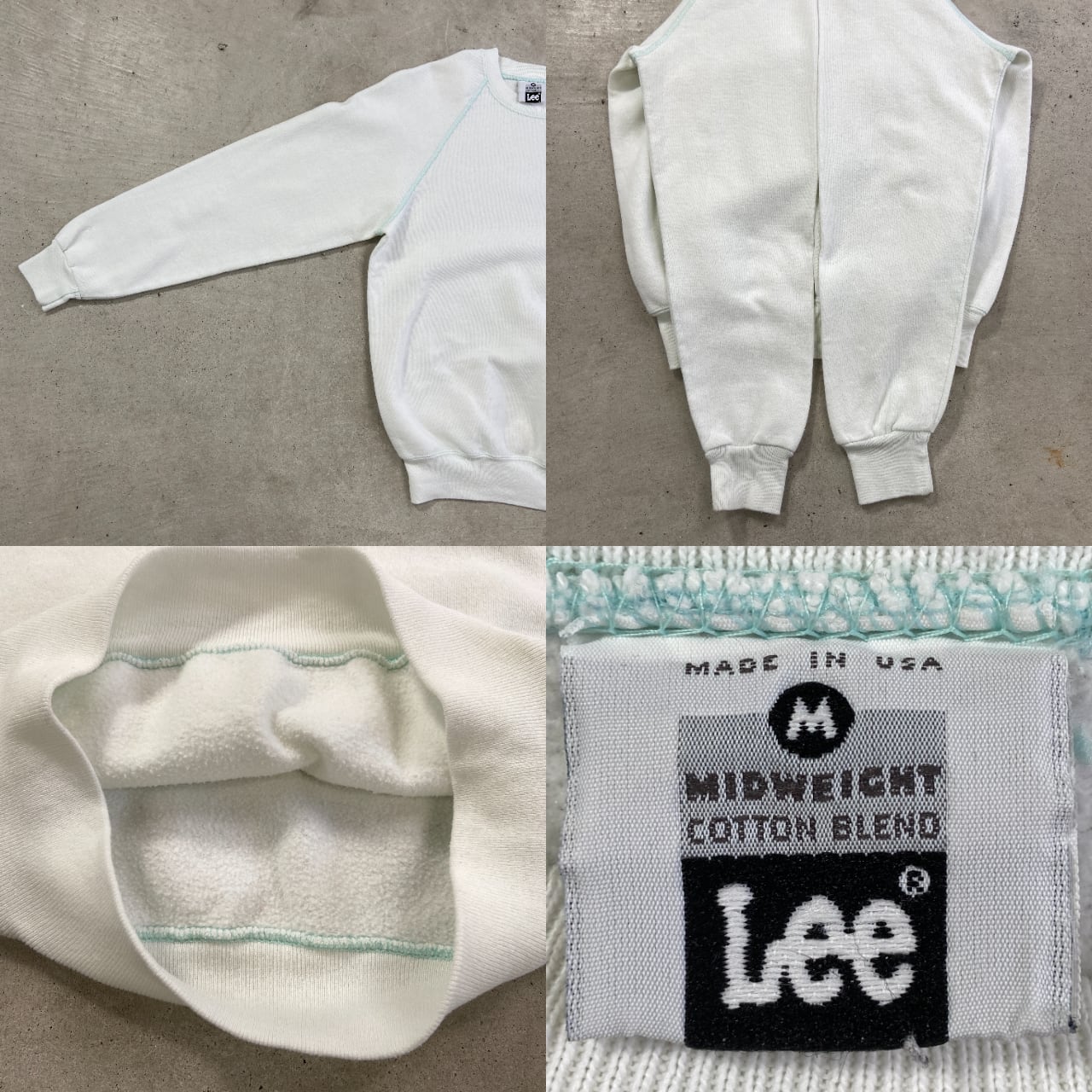 80年代 USA製 Lee リー ブランクスウェットシャツ ラグラン