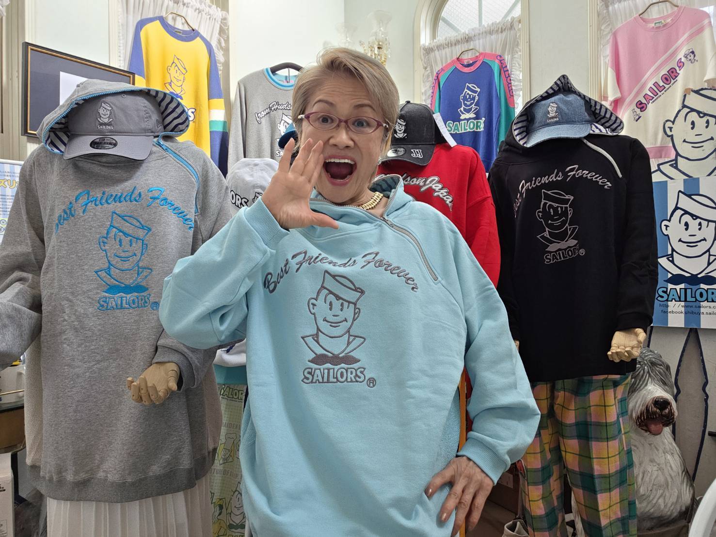 モジモジくんBIGパーカー ベビーブルー 【メンズ】size | セーラーズ