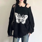 knit denim set up / l1002