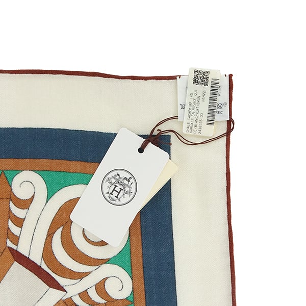 New HERMES エルメス カレジェアン 140 ショール スカーフ ハーネスの