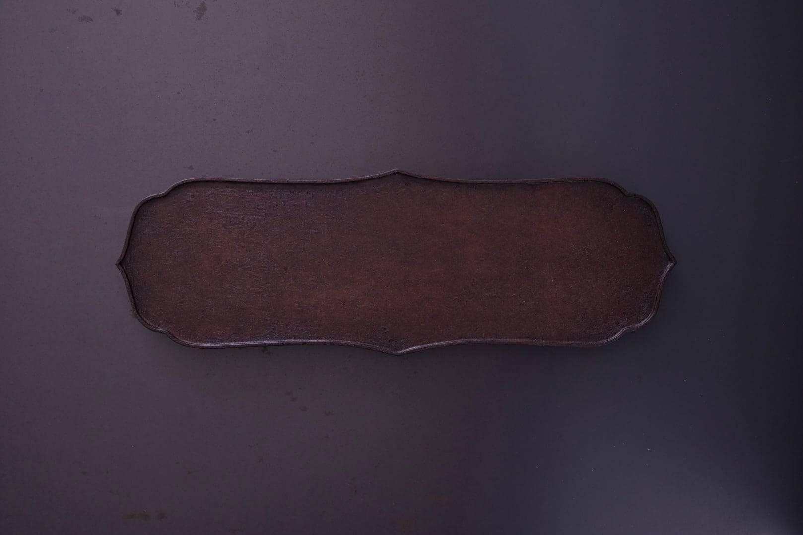 蝶野秀紀 輪花トレー 稜 W S 茶