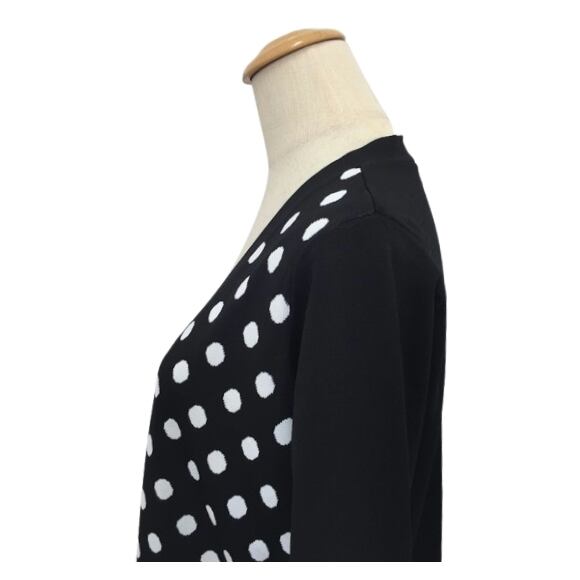 スーパービューティー カーディガン ドット ニット 2411007 ブラック