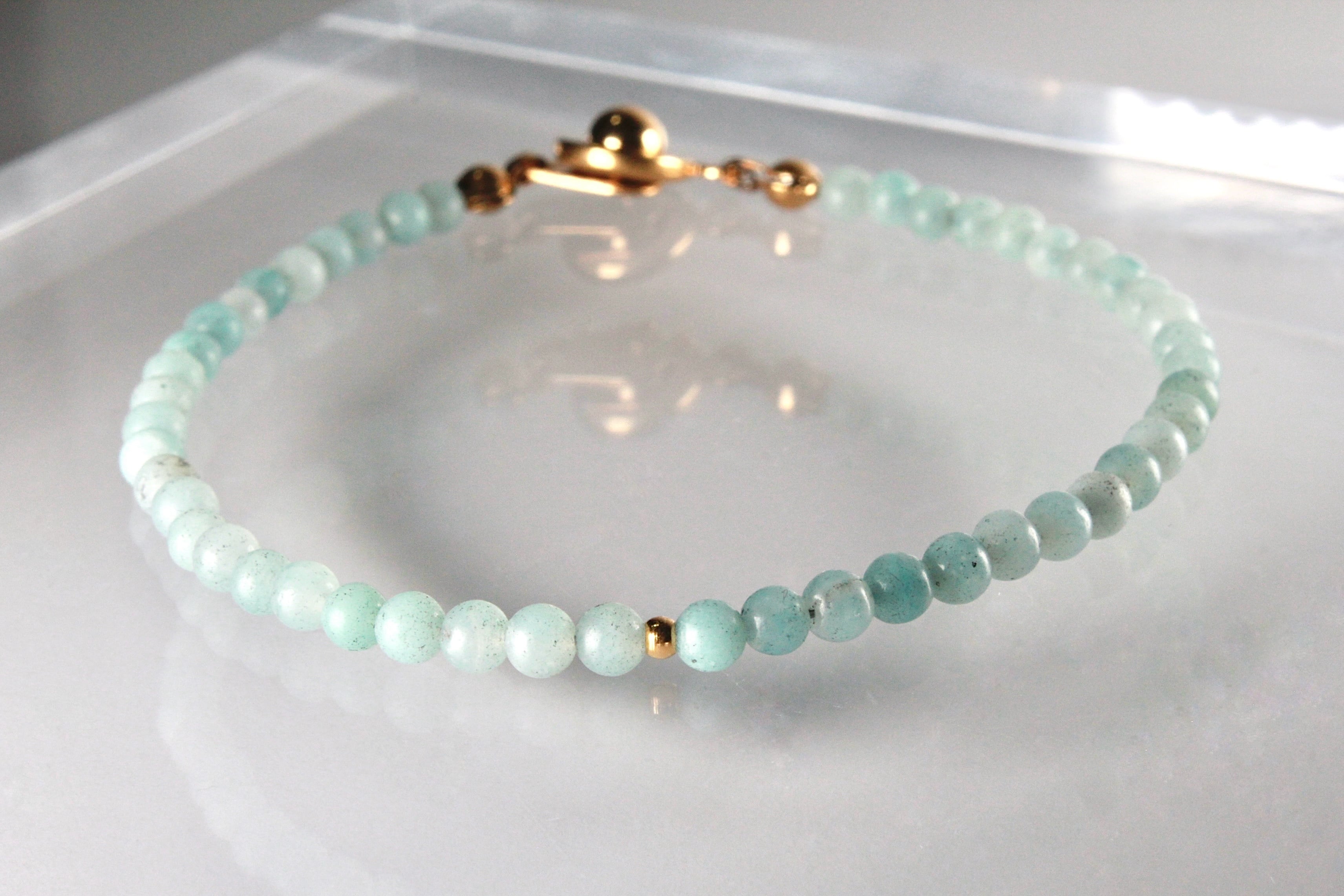フロストアマゾナイト：Mist Blue bracelet | tigre