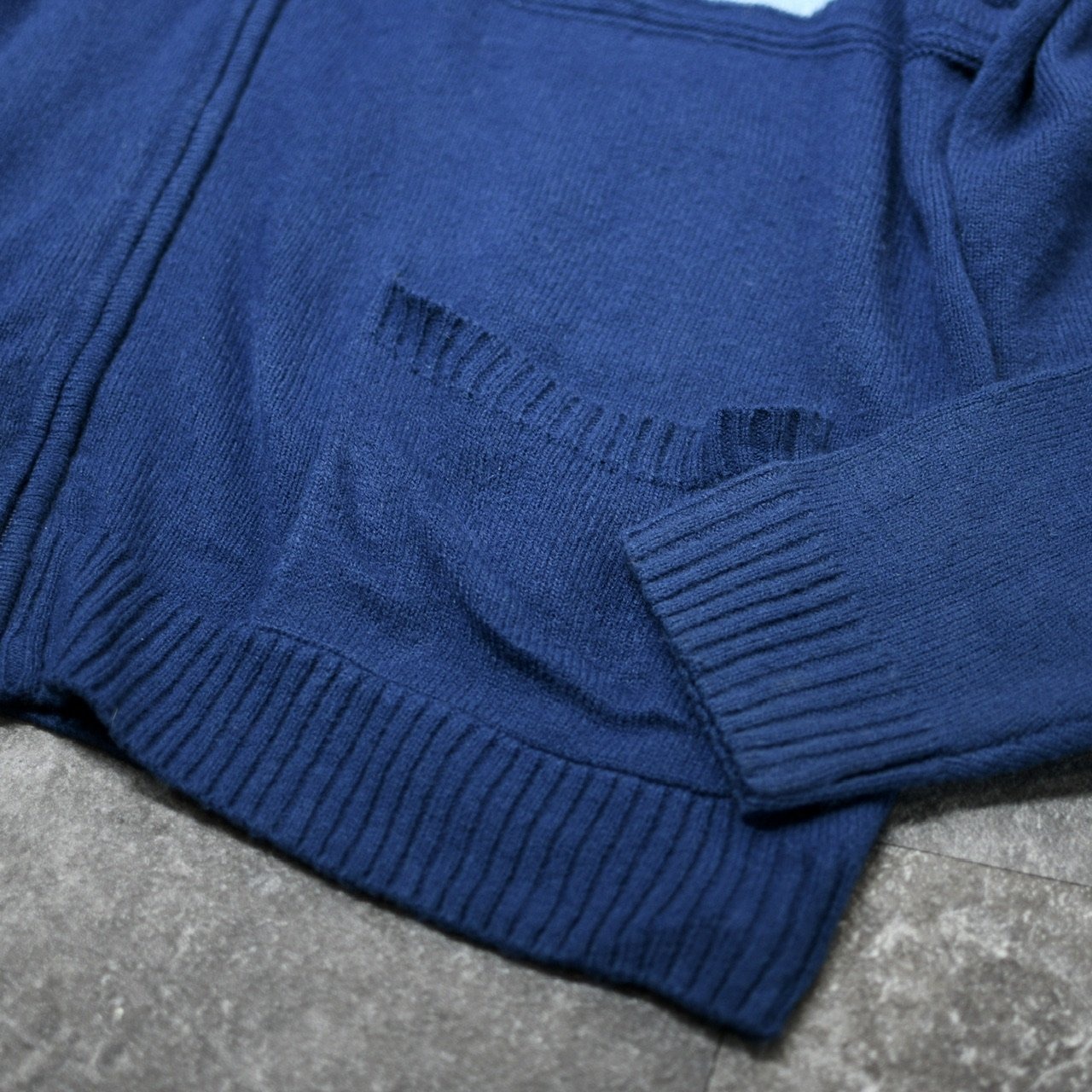full zip design knit polo