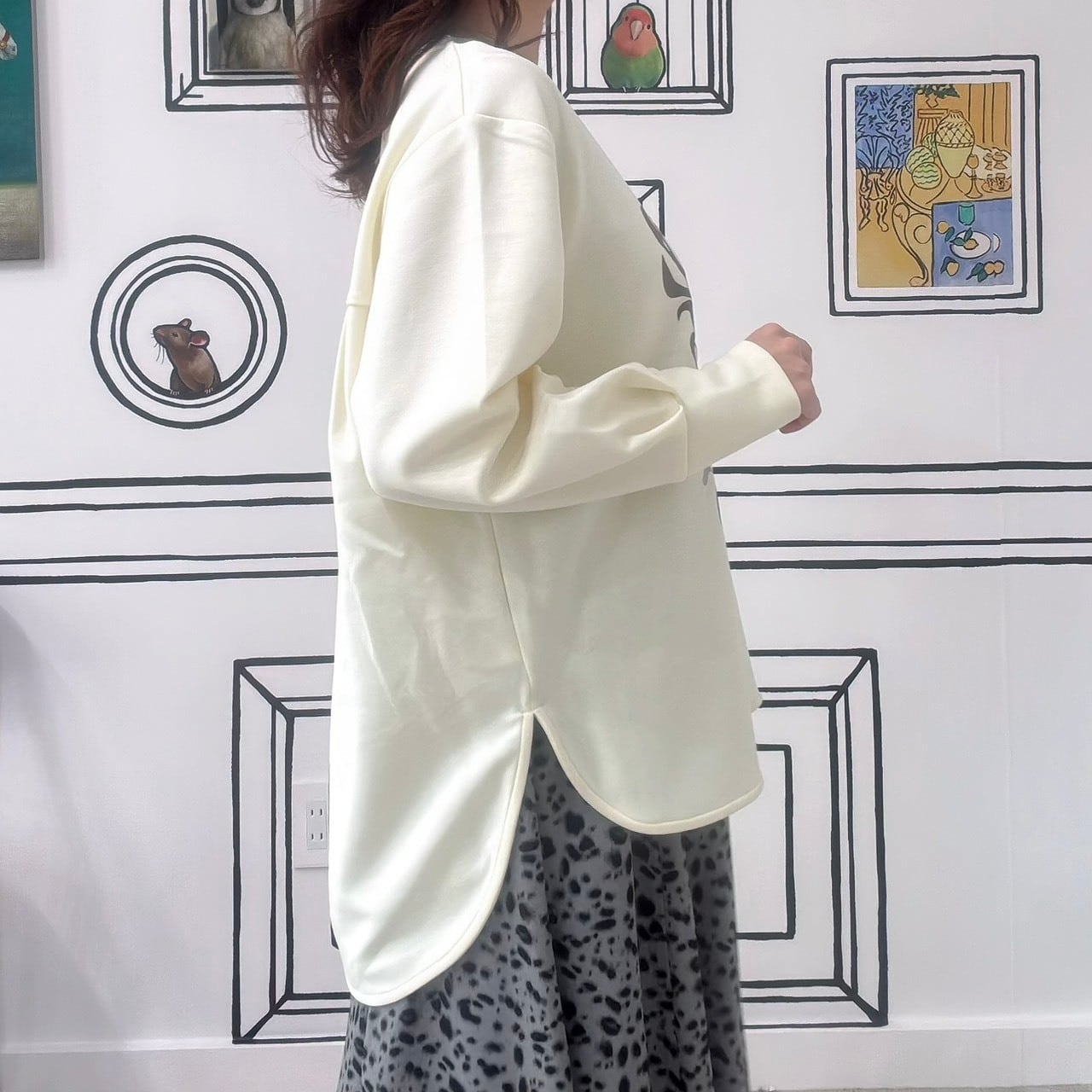 フロントプリントプルオーバー