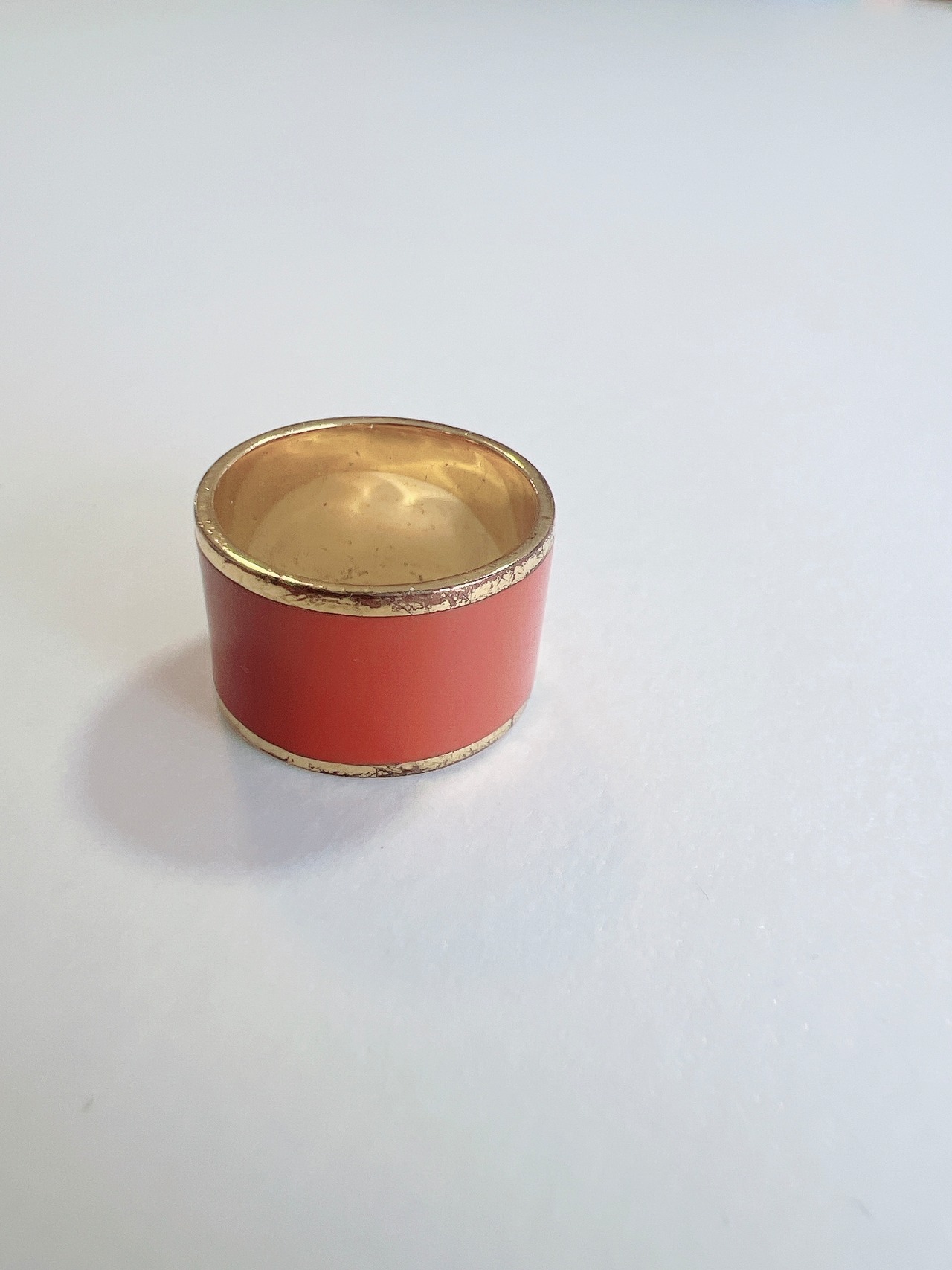 Chloe vintage bicolor ring terra cotta×gold 12号 - 3