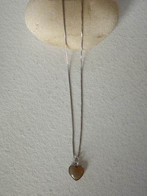 〈vintage silver925〉agate heart necklace