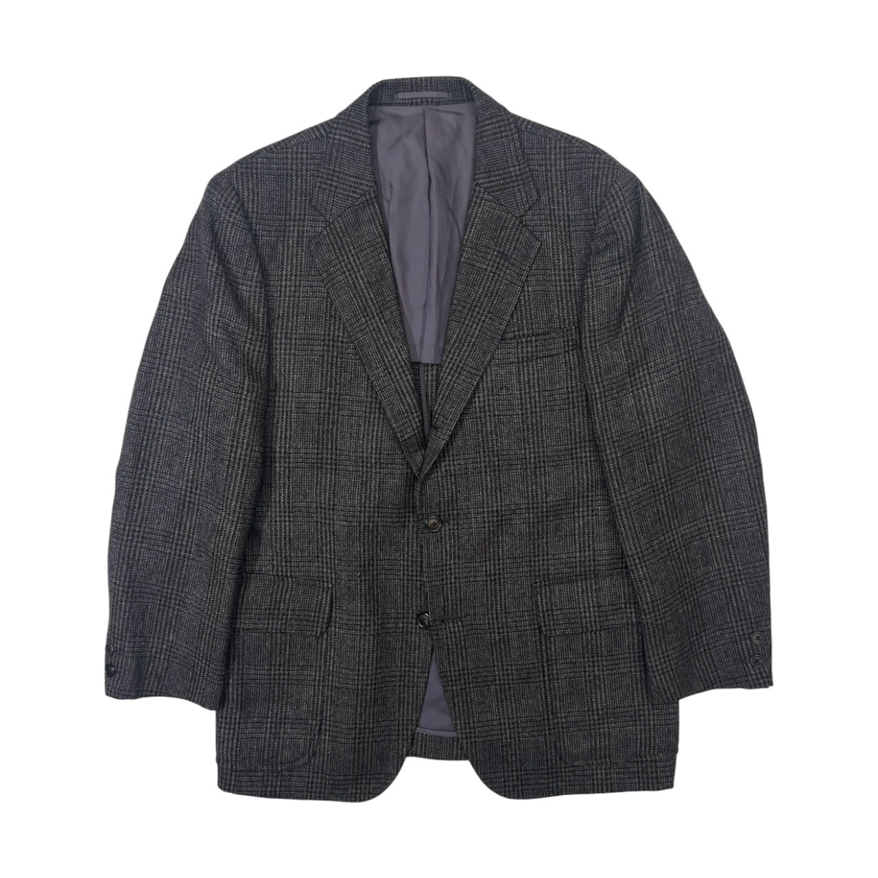 J.PRESS ジェイプレス グレンチェック 段返3B ウール テーラードジャケット 96-86-175/ダークグレー