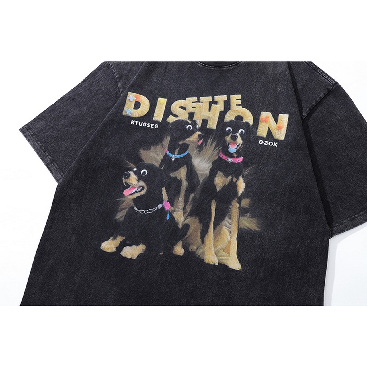 VINTAGE ストリート かわいい子犬 Tシャツ T1448