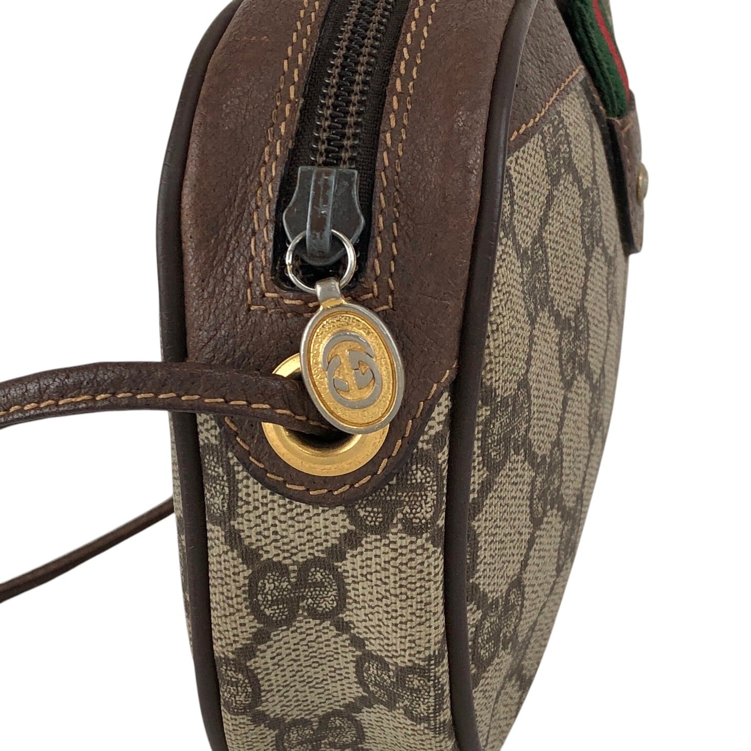 GUCCI ショルダーバッグ GG柄 PVC ブラウン クロスボディ GUCCI グッチ