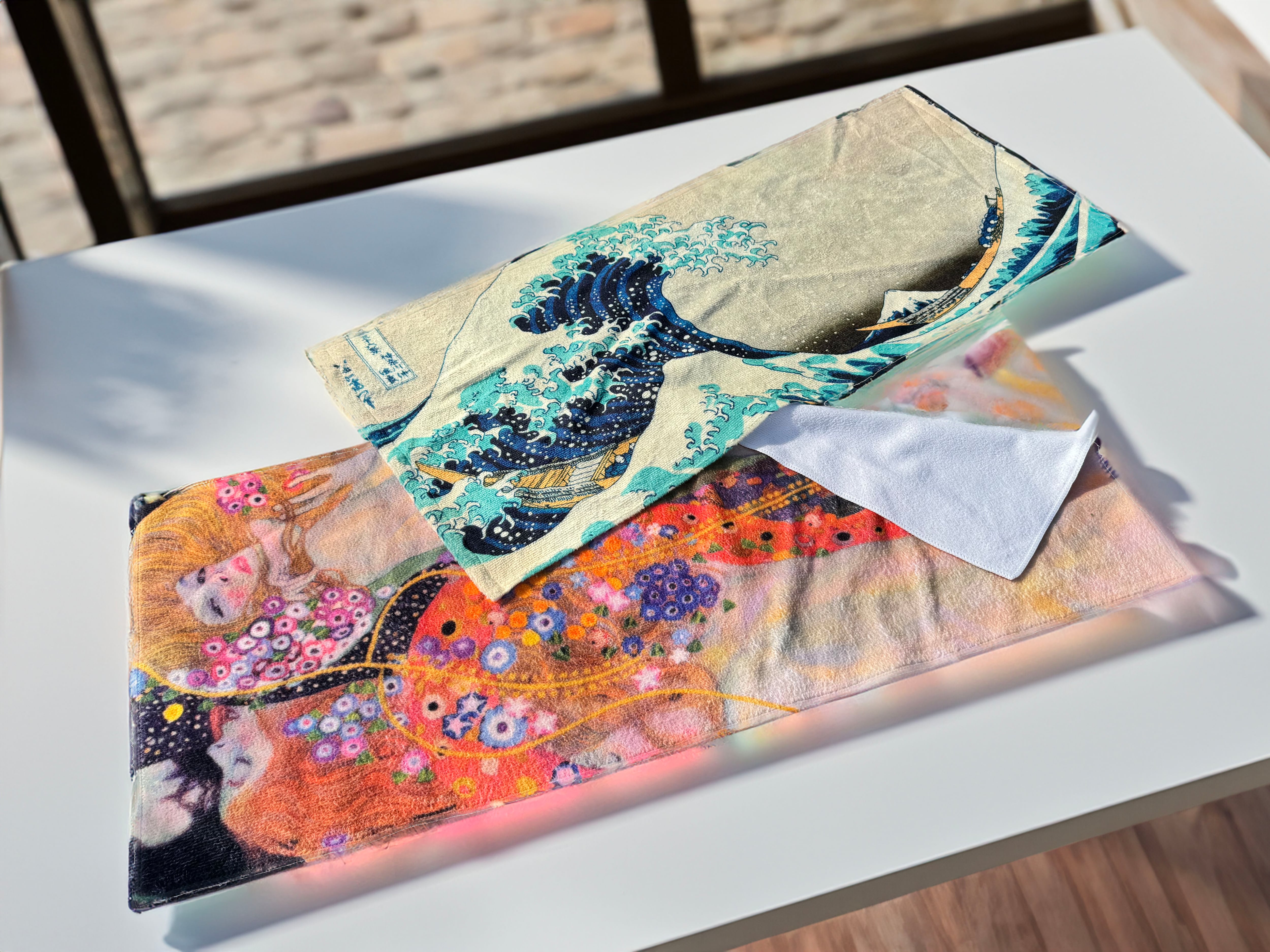 ハンドタオル 葛飾北斎【世界の名画】 タオル ミニタオル ハンカチ