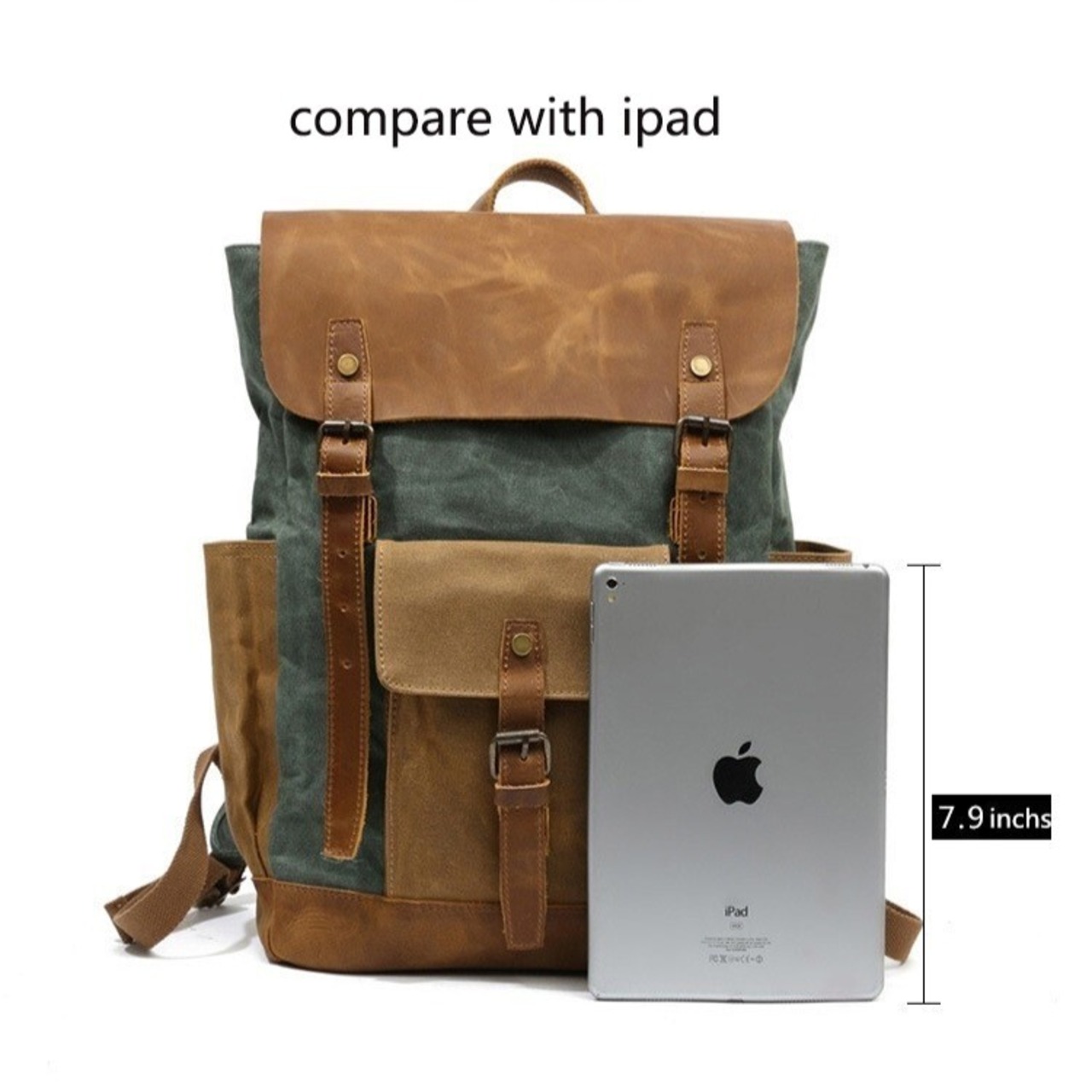 Retro Canvas Leather Backpack / レトロ キャンバス レザー バックパック