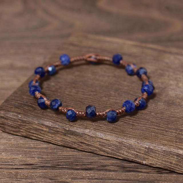 【限定】ソーダライトボタンカットつゆマクラメブレスレット