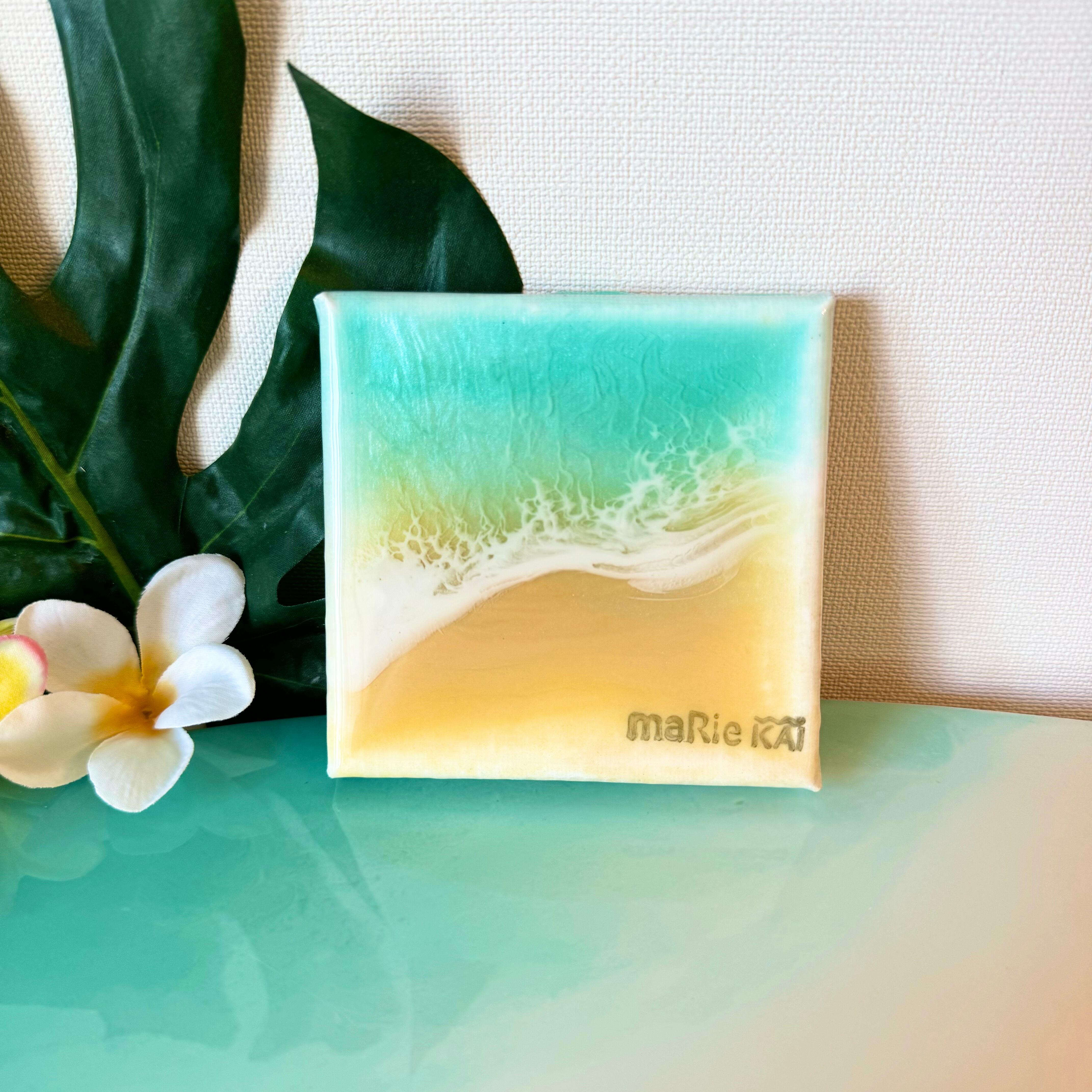 レジンアート海 ラニカイ Alohaプルメリア