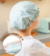 YFFSFDC シャワーキャップ 入浴キャップ 弾性ヘアキャップ ヘアキャップ 化粧帽 2層防水 防水 柔軟 軽量 可愛い 可愛い ハート型柄 繰り返し利用可能 美髪 お風呂 温泉 SPA 調理 バス用品 3枚セット