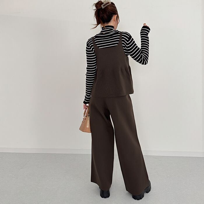 美品☆NEWYORKER GOLF☆中綿ベストラップパンツセットアップ Mラテ コウベレタス KOBE LETTUCE [ セレモニー ] ペプラムフォーマル