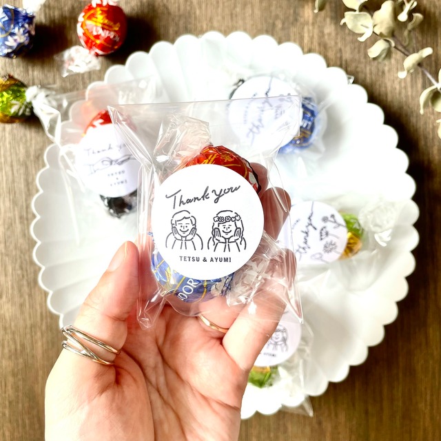 サンキューシール｜名入れ｜プチギフト｜24枚