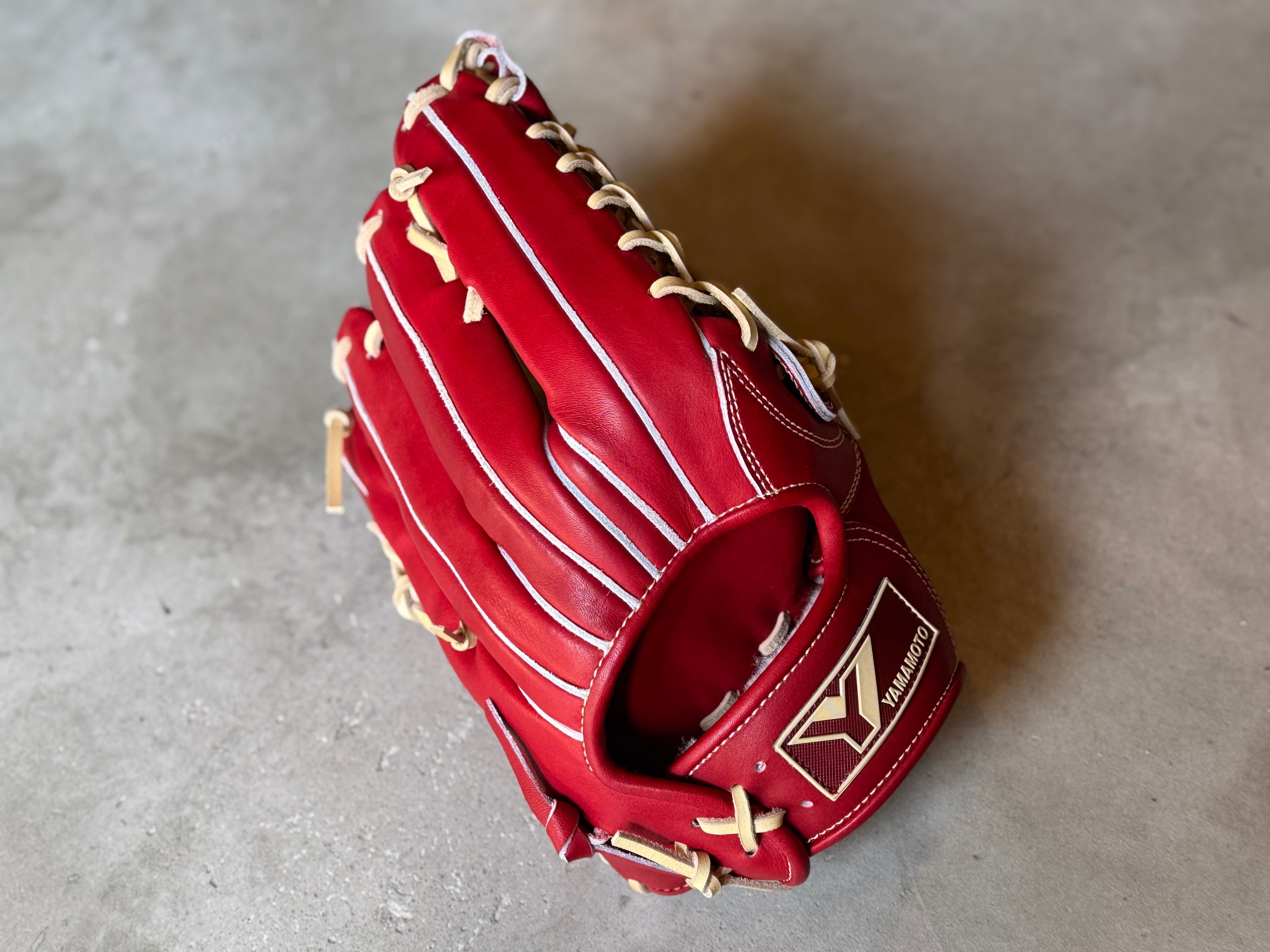 YAMAMOTO】Pro Essential 硬式用グローブ 外野手用 CG98 ボルドー