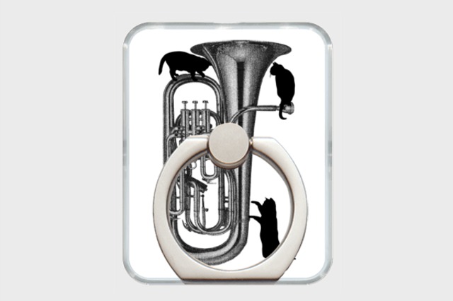 ユーフォニアムと黒猫のスマホリング