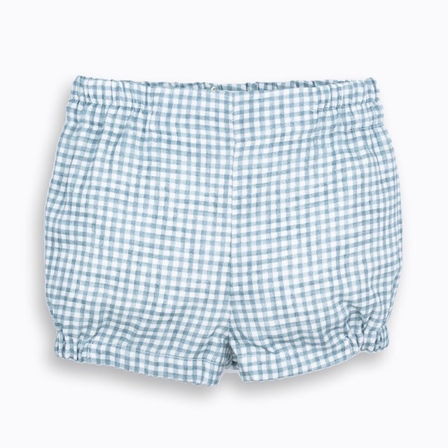 VICHY PALE BLUE CHECK SHORTS