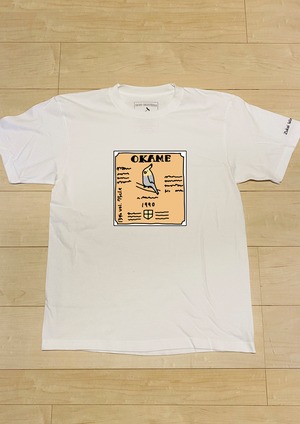 「図解ワイン一年生」コラボ "OKAME" / T-Shirt (White) / 5.6オンス ヘビーウェイト