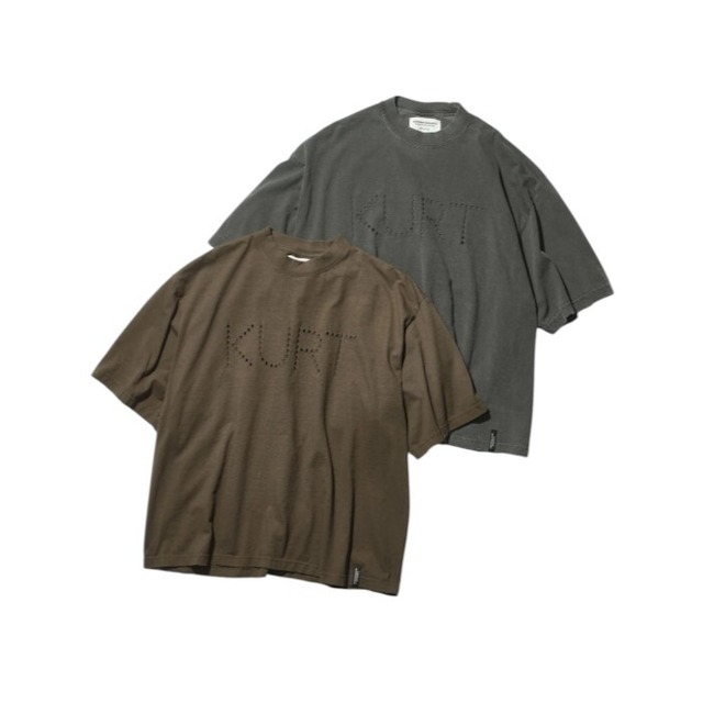 MOUNTAIN RESEARCH (マウンテンリサーチ) - Punctured Letters Tee "Kurt" Brown MTR4440