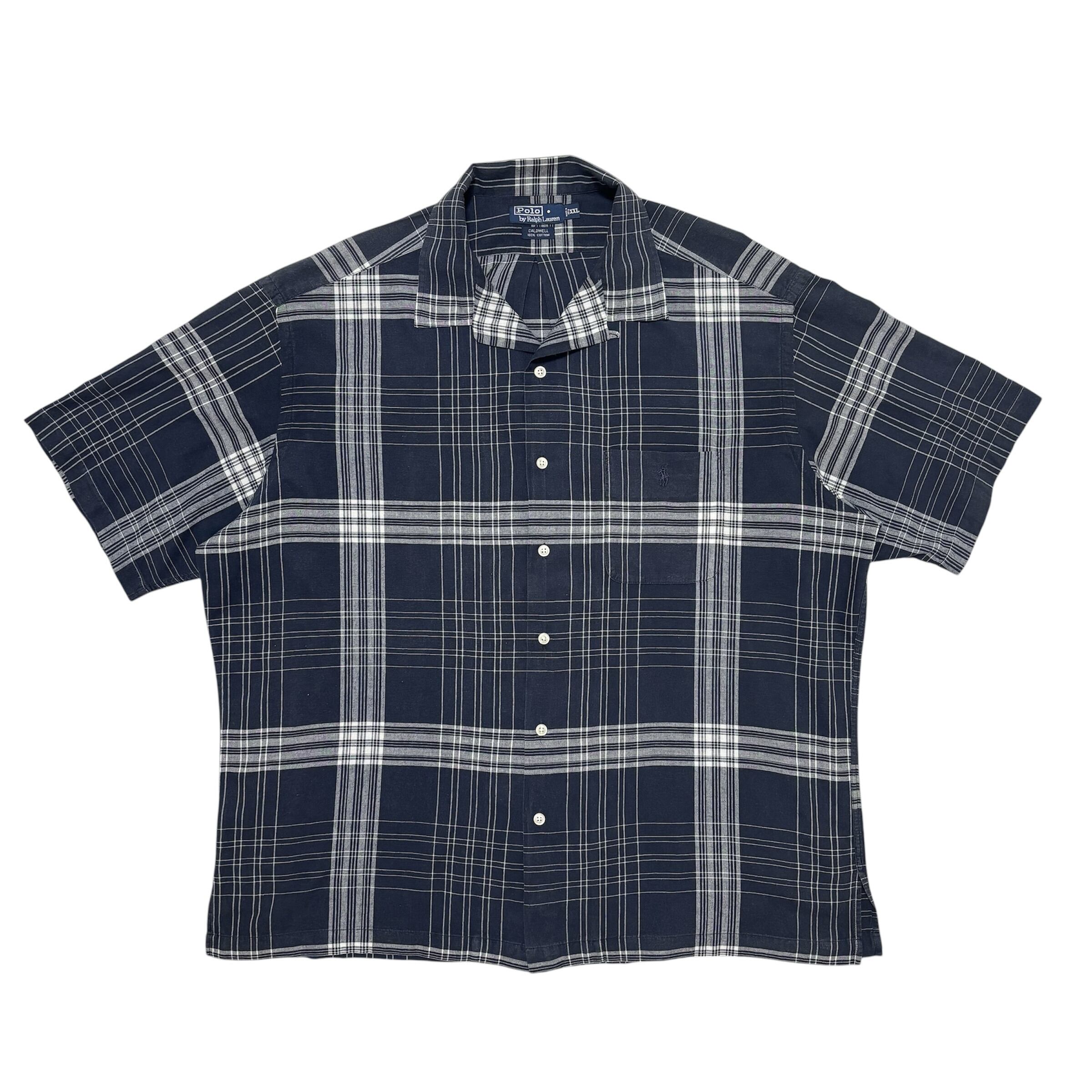中古 ポロバイラルフローレン Ralph Lauren オープンカラーシャツ 開襟 クリーニング済み CALDWELL メンズ XXL