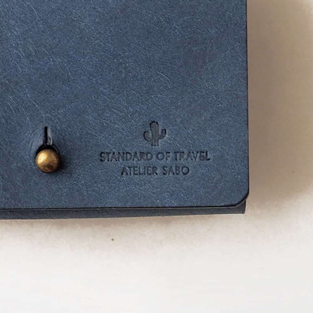 オーダー品　　三つ折り財布 めっちゃ入る 三つ折り財布（ギボシVer）【ブルー×ブラウン】（在庫