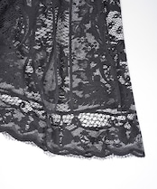 【直営限定ITEM】レースフレアスカート (BLACK) CQ-48149H