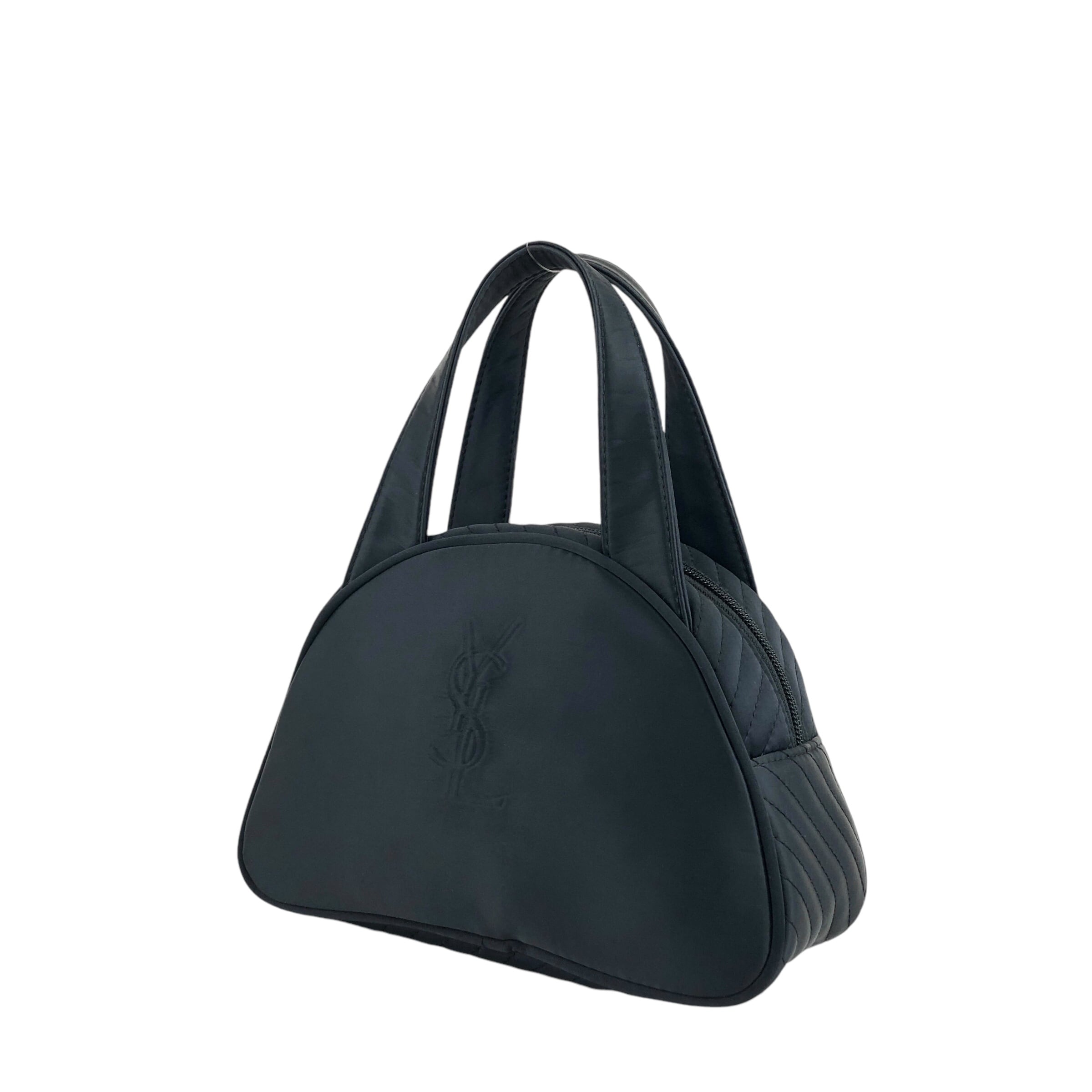 【YSL】ナイロンハンドバッグ　黒 Yves Saint Laurent イヴ・サンローラン ハンドバッグ ブラック YSL