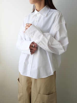 TENNE HANDCRAFTED MODERN / regular collar shirt（white）