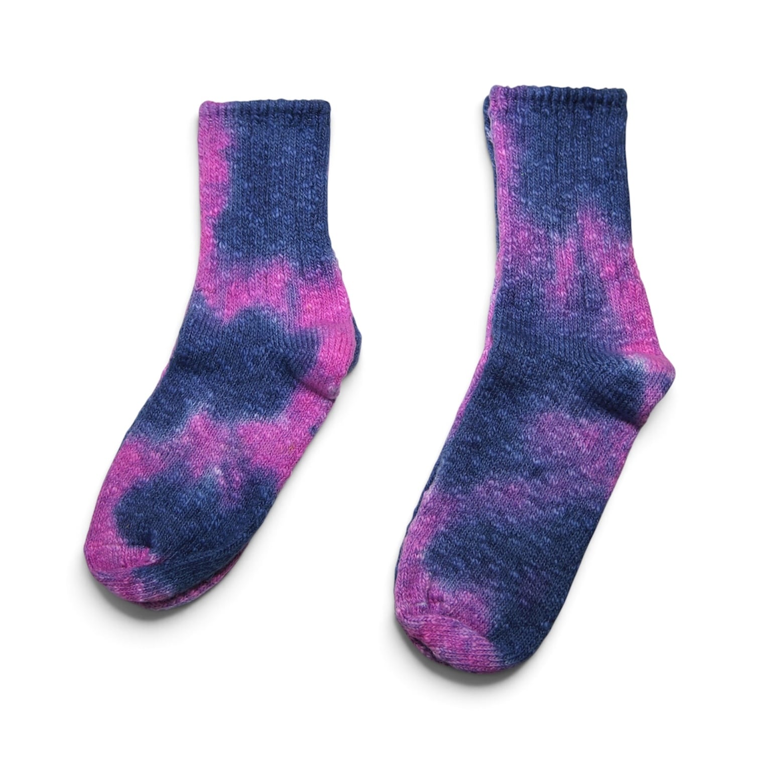 TIE DYE HEMP COTTON SOCKS / タイダイ ヘンプコットン ソックス 23-25cm/25-27cm 《Pink×Navy》