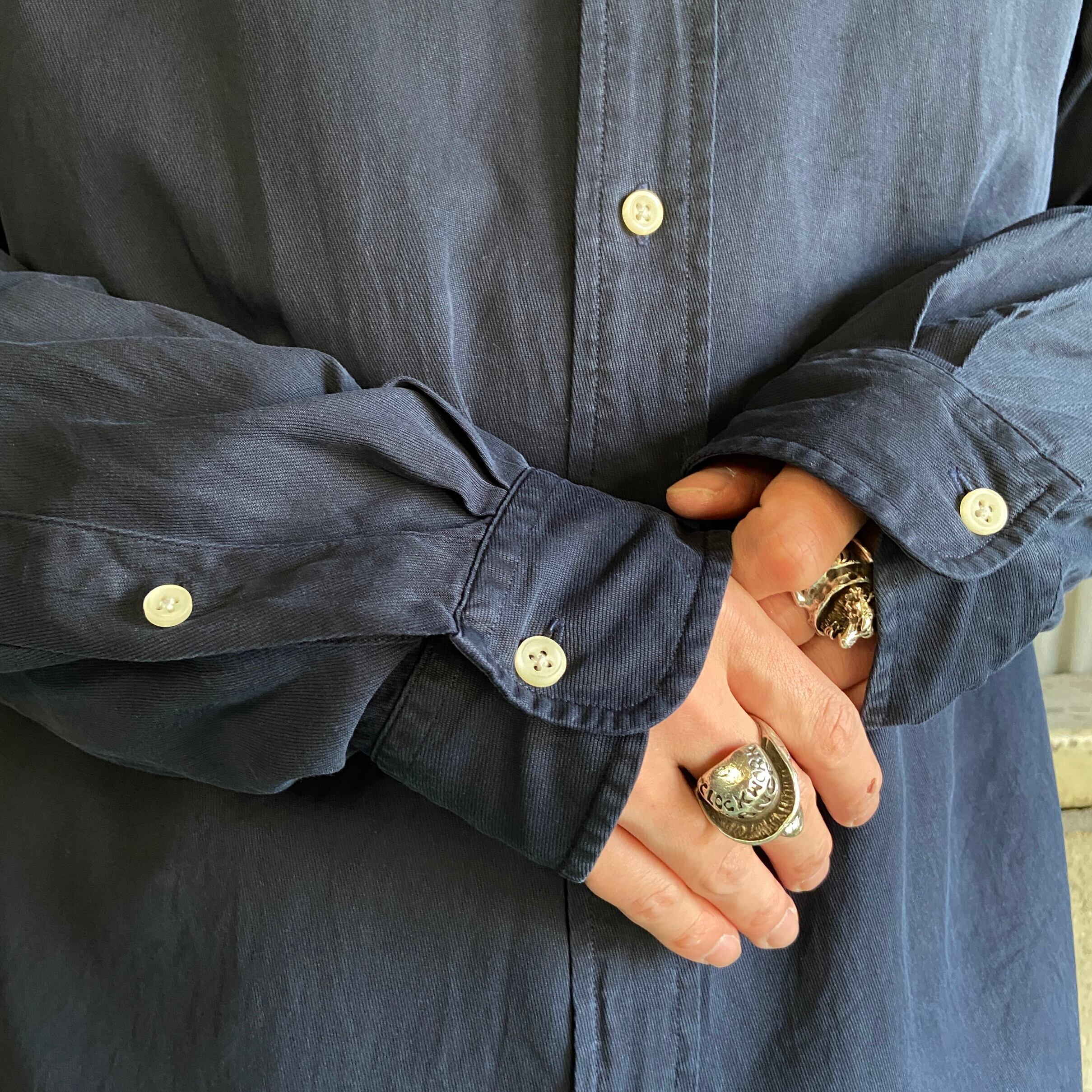 オールドラルフローレン CLASSIC FIT コットン×シルクシャツ メンズL 