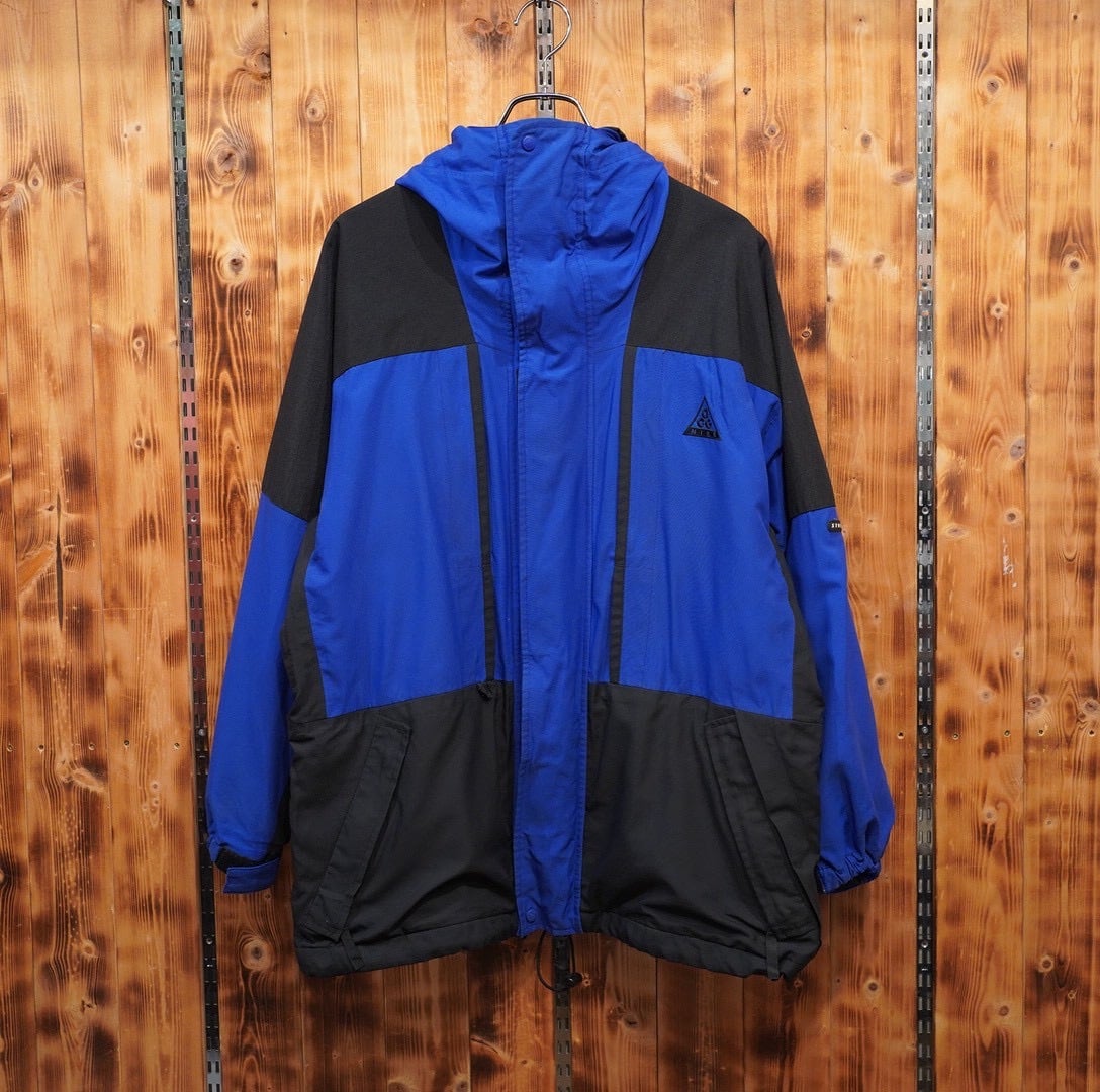 nike acg マウンテンパーカー　ナイロンジャケットnike 90s y2k 96年製 NIKE ACG Fleece Lined Mountain Parka 灰黒 L 90s