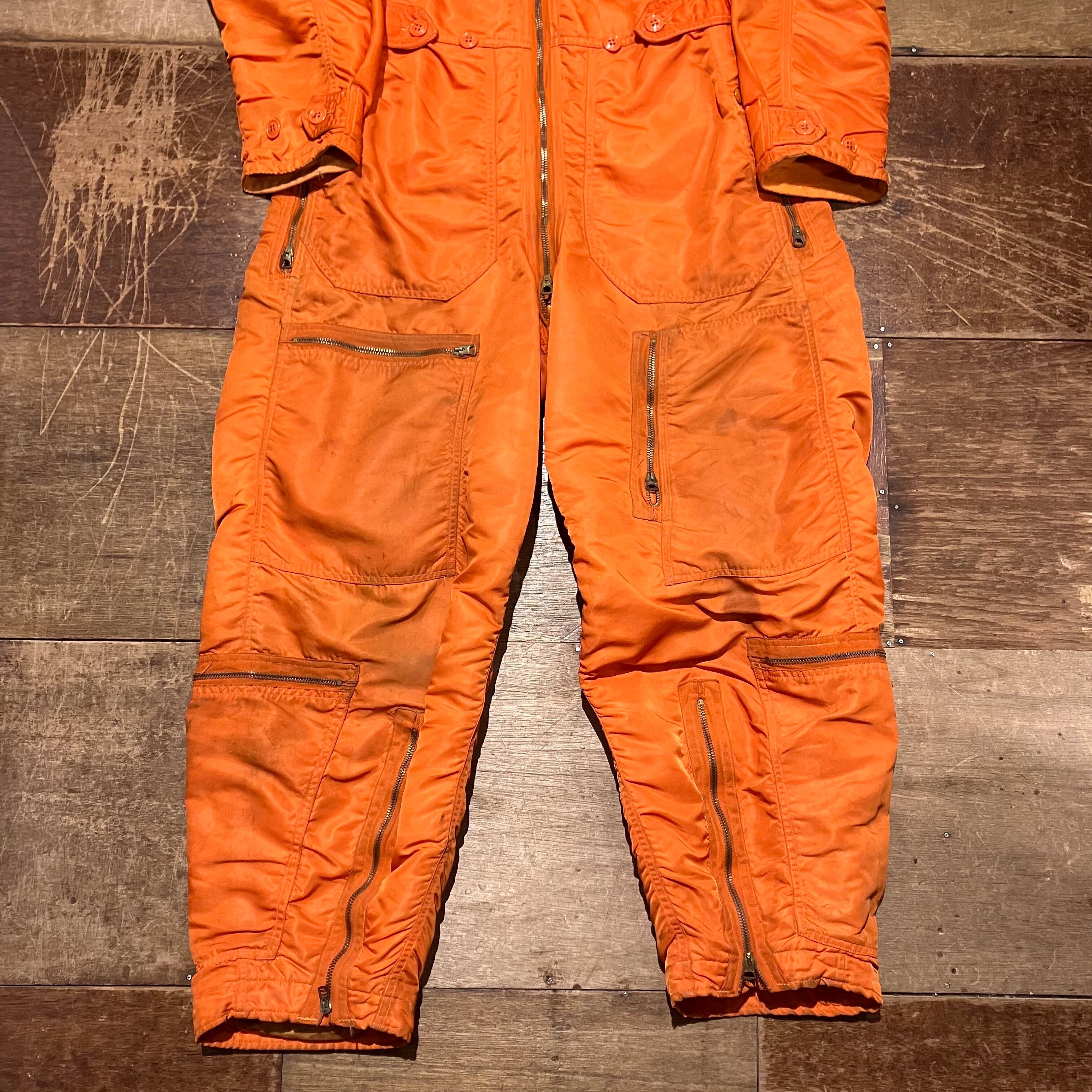 50's-60's us air force type cwu-1/p フライト 60s Safety Orange CWU-1/P Cold Weather Flight Suit - Small