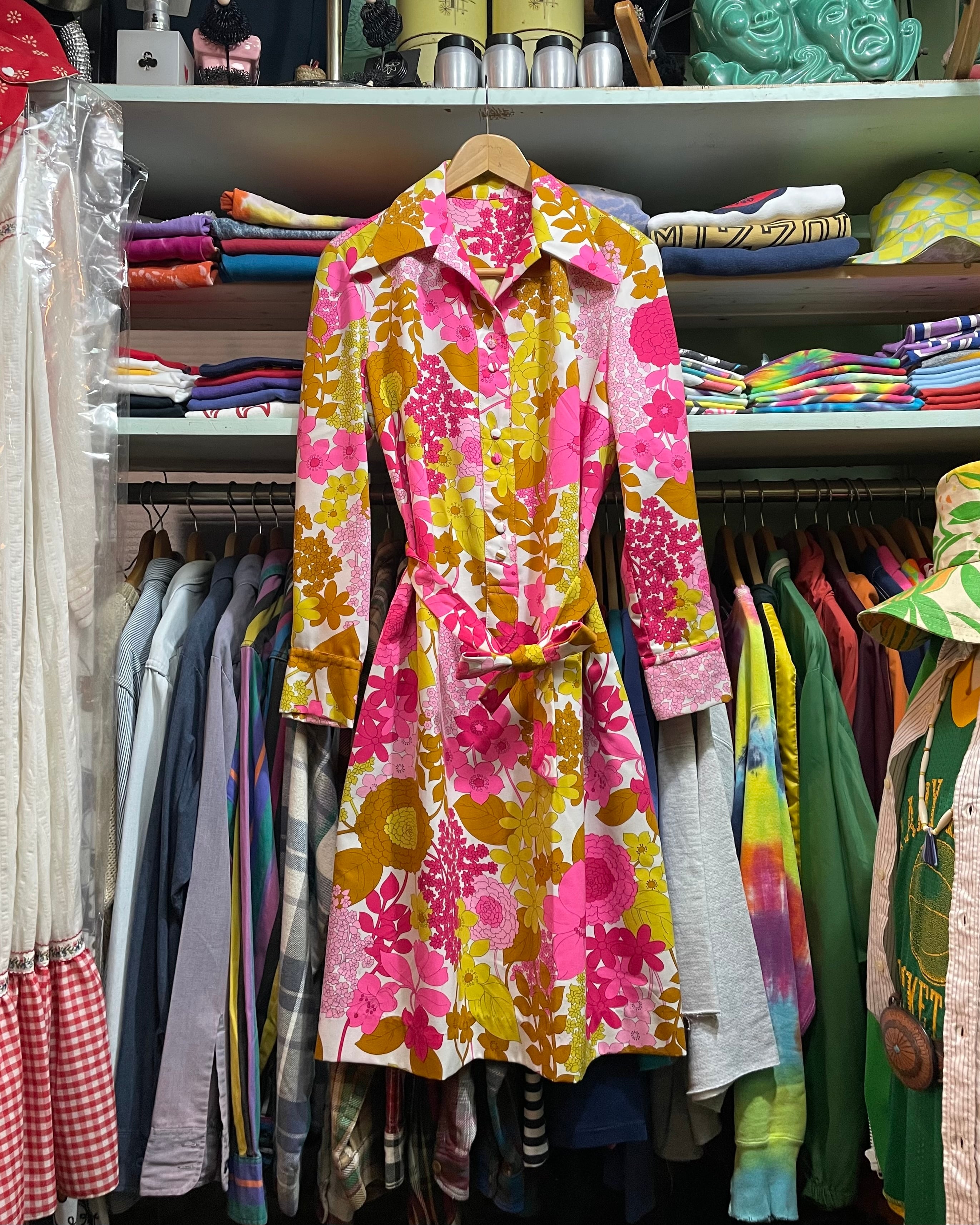 60-70's SHIRT ONE-PIECE (beady clothing)