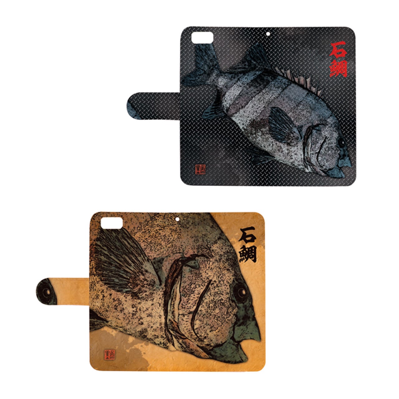 スマホケース【石鯛（イシダイ）・手帳型】 | FISH PRINT ITEM SHOP
