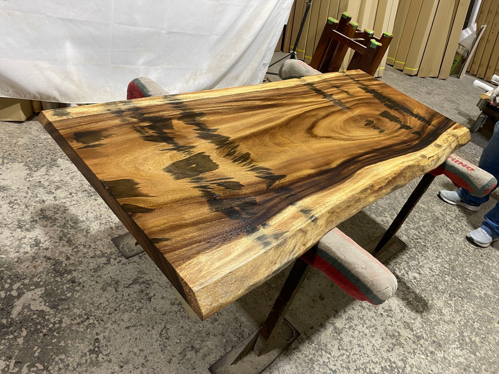 モンキーポッド9088 一枚板無垢 乾燥材 1690x780-720x50mm