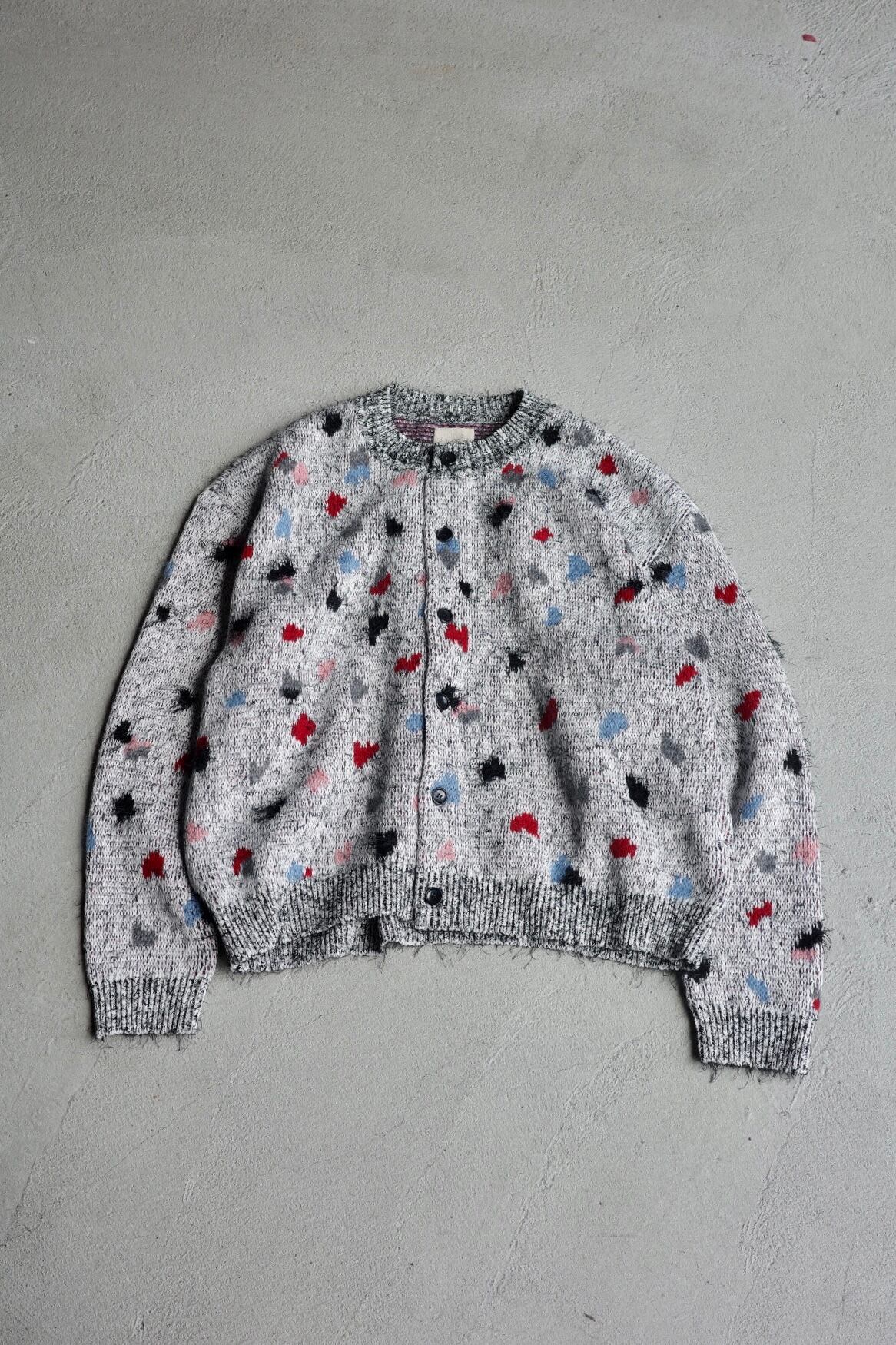 kota gushiken doodle cardigan white