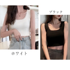 へそ出し ニット タンクトップ レディース 春夏秋 インナー トップス きれいめ 大人 かわいい 肌見せ おしゃれ カジュアル ショート丈 大人可愛い 大人女子