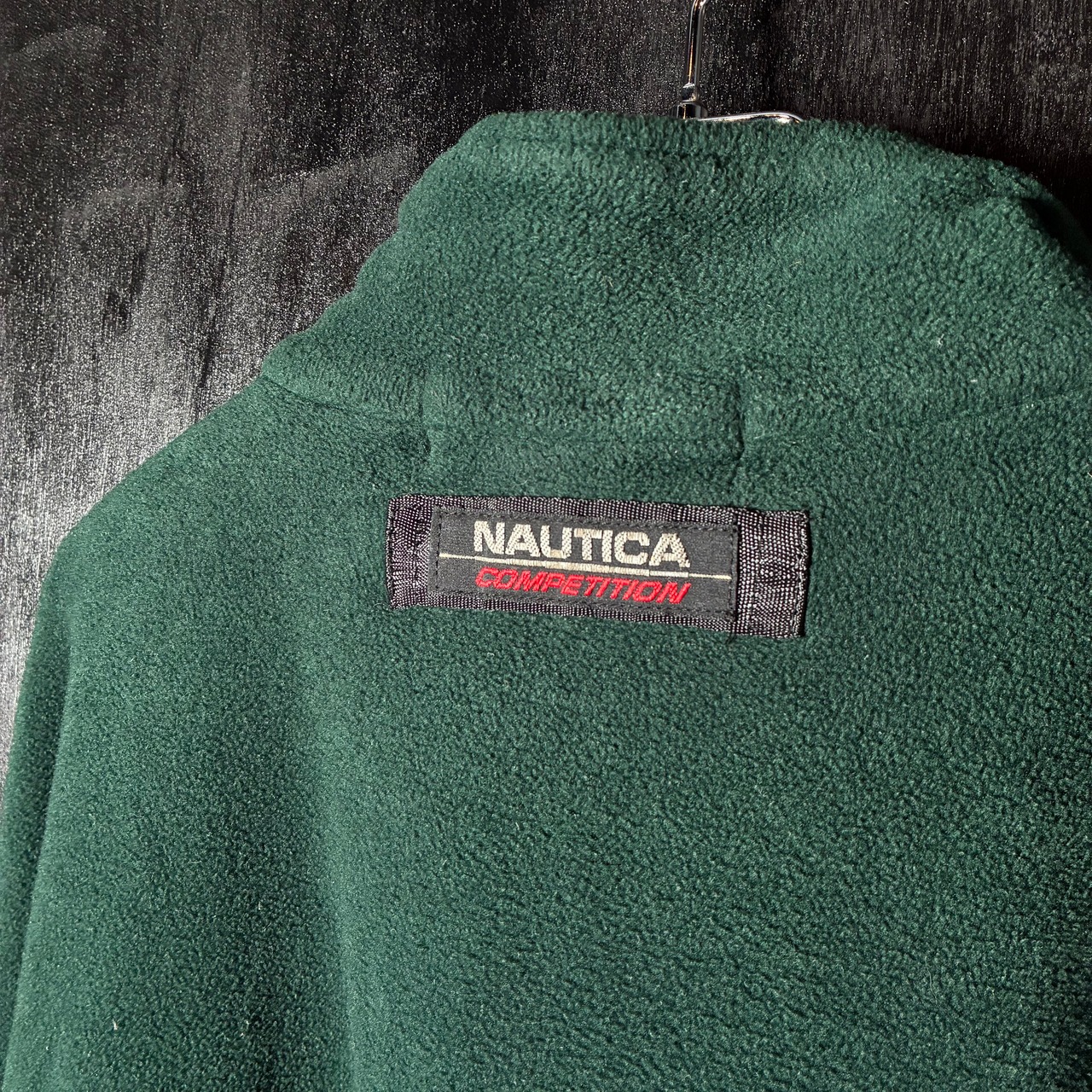 90s USA製　NAUTICA COMPETITION ハーフジップフリース　緑　ノーティカ