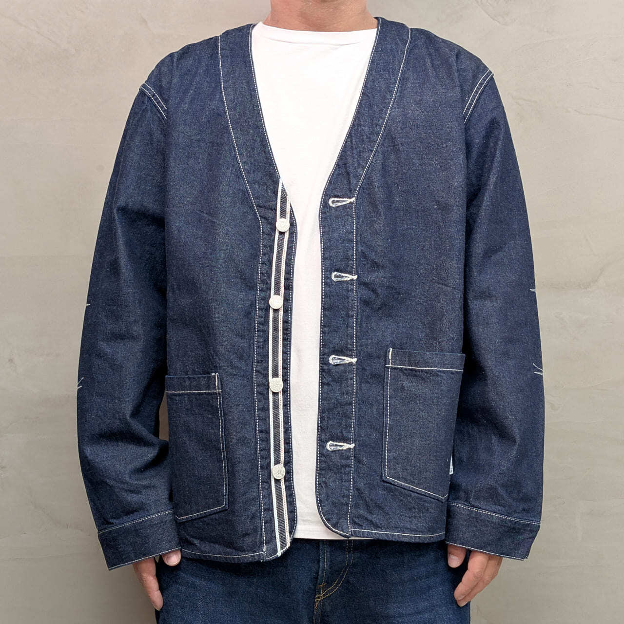 VINTAGE DENIM CARDIGAN ［OW］ | BLUE SAKURA JEANS 公式サイト